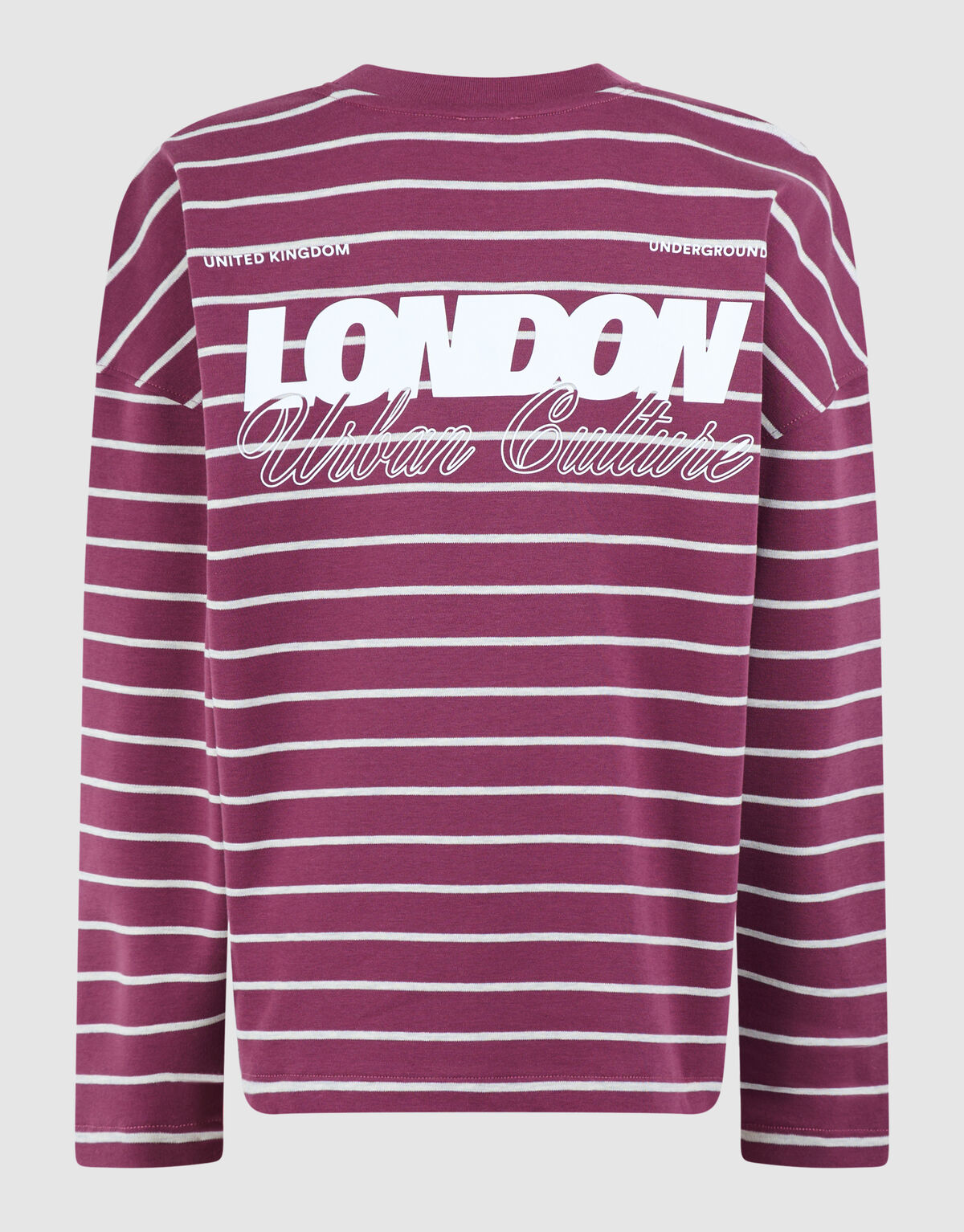 Striped Longsleeve T-shirt Donkerrood