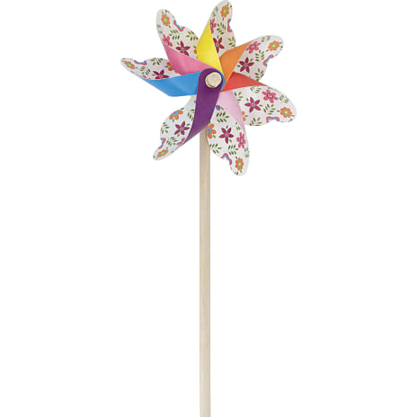 Mellem mønstret vindmølle H: 48 cm - flere varianter - assorteret