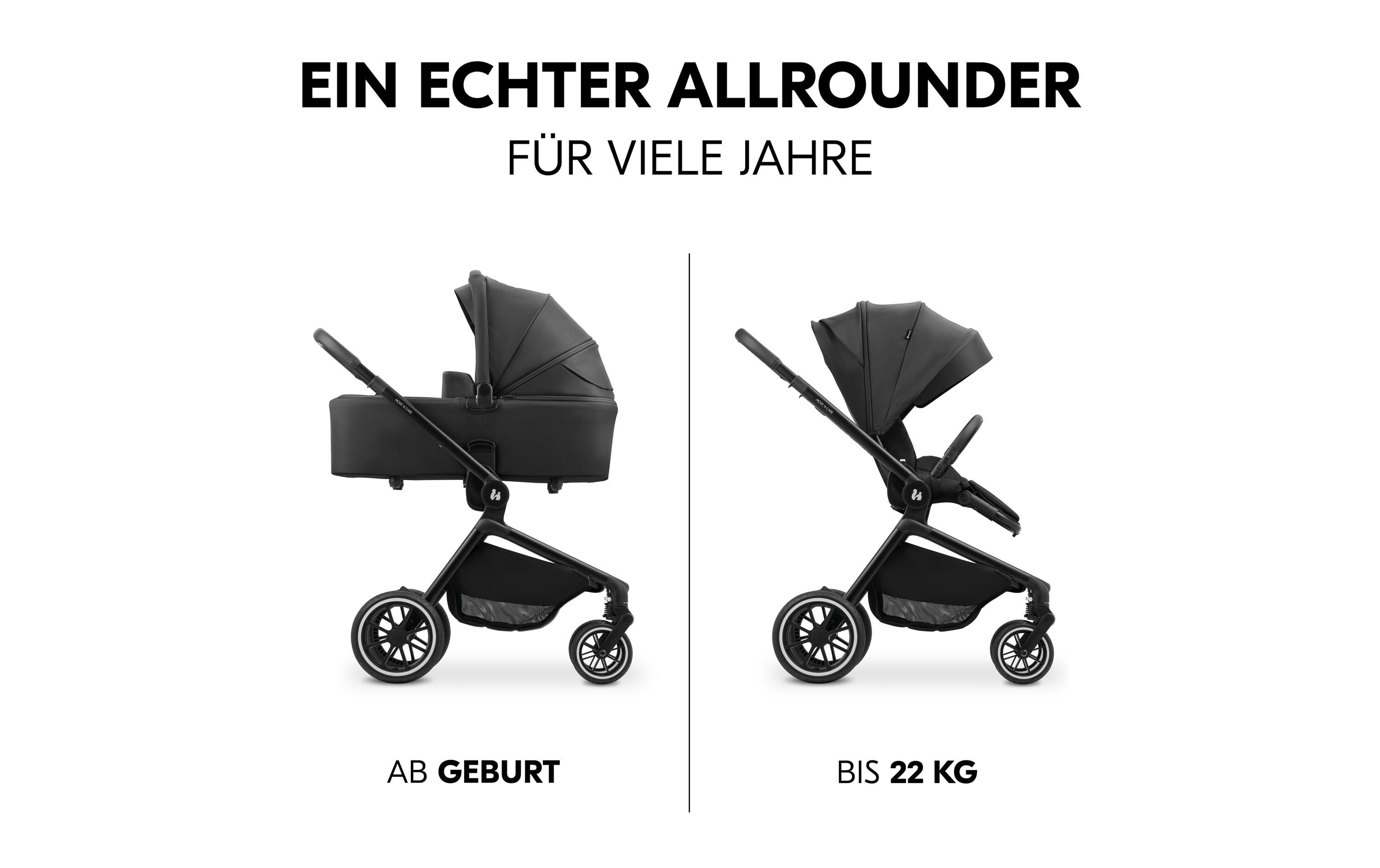 Kinderwagen Move N Care Set Black<br>Multifunktionales Kinderwagen-Set