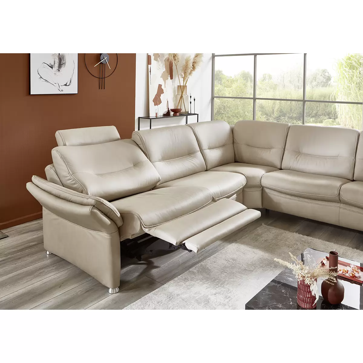 Ecksofa Flums Beige