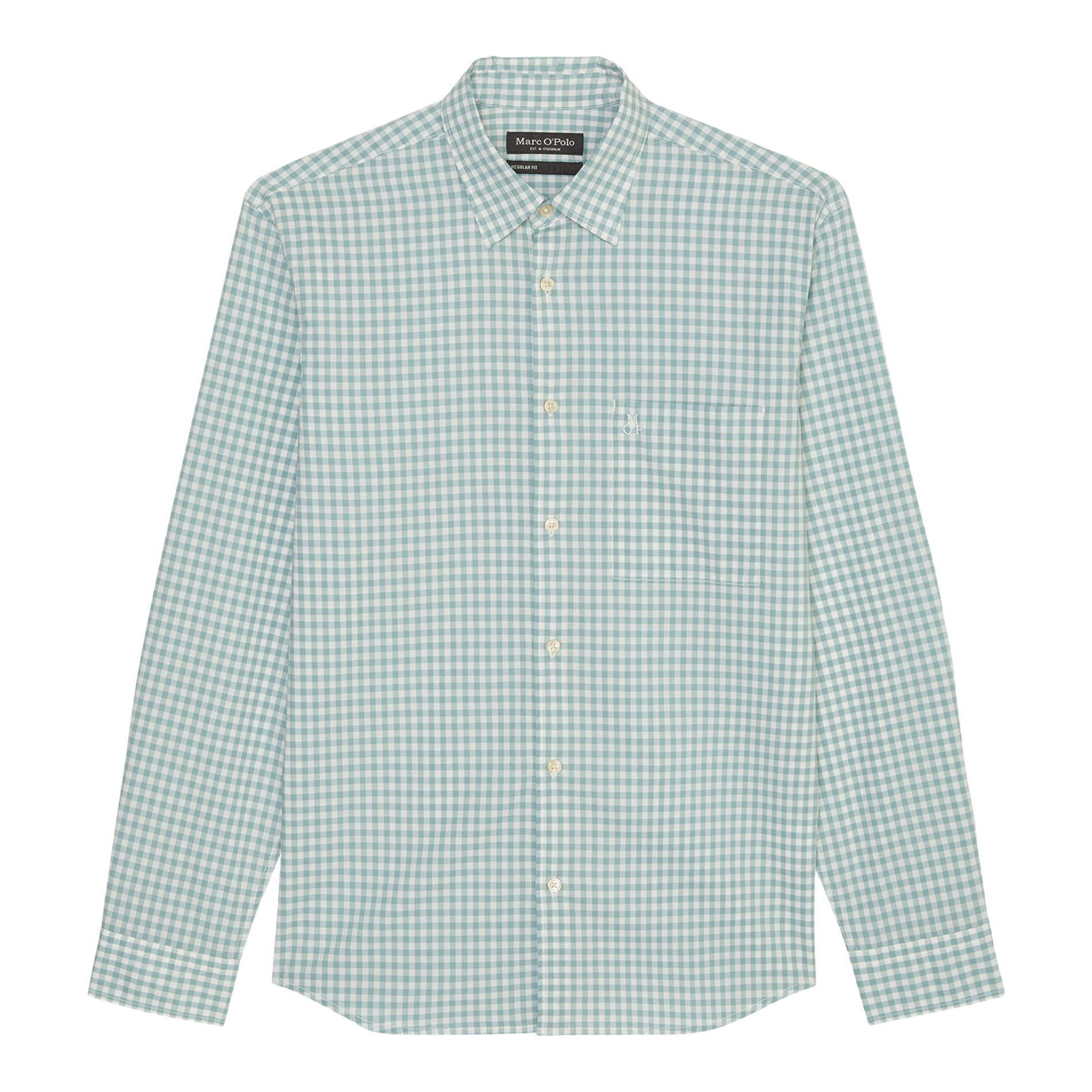 Chemise col classique en coton bio | Bleu