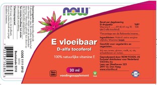 NOW E Vloeibaar D-alfa Tocoferol 30ML