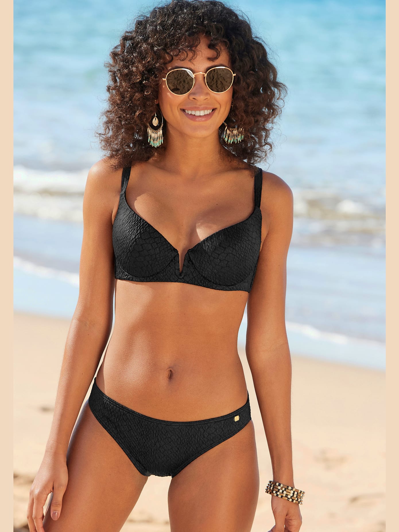 Maillot de bain à armatures qualité structurée élégante au look animal