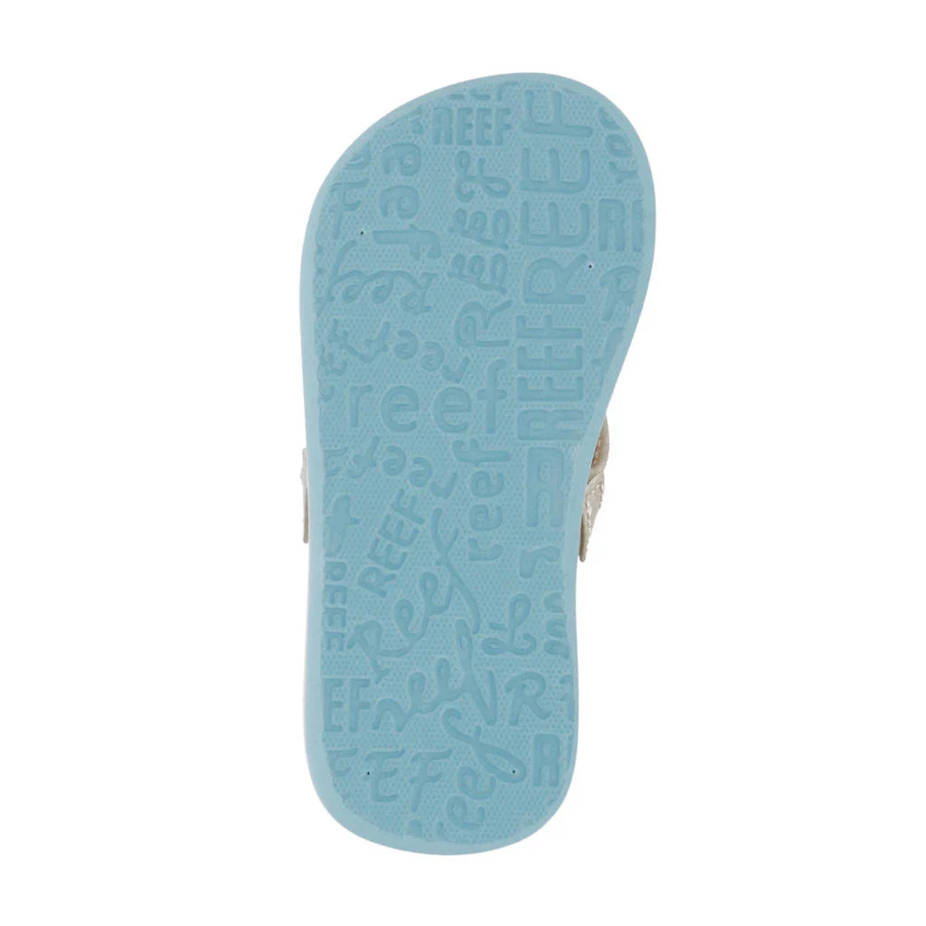 Reef Little Ahiteenslippers met hielbandje goud