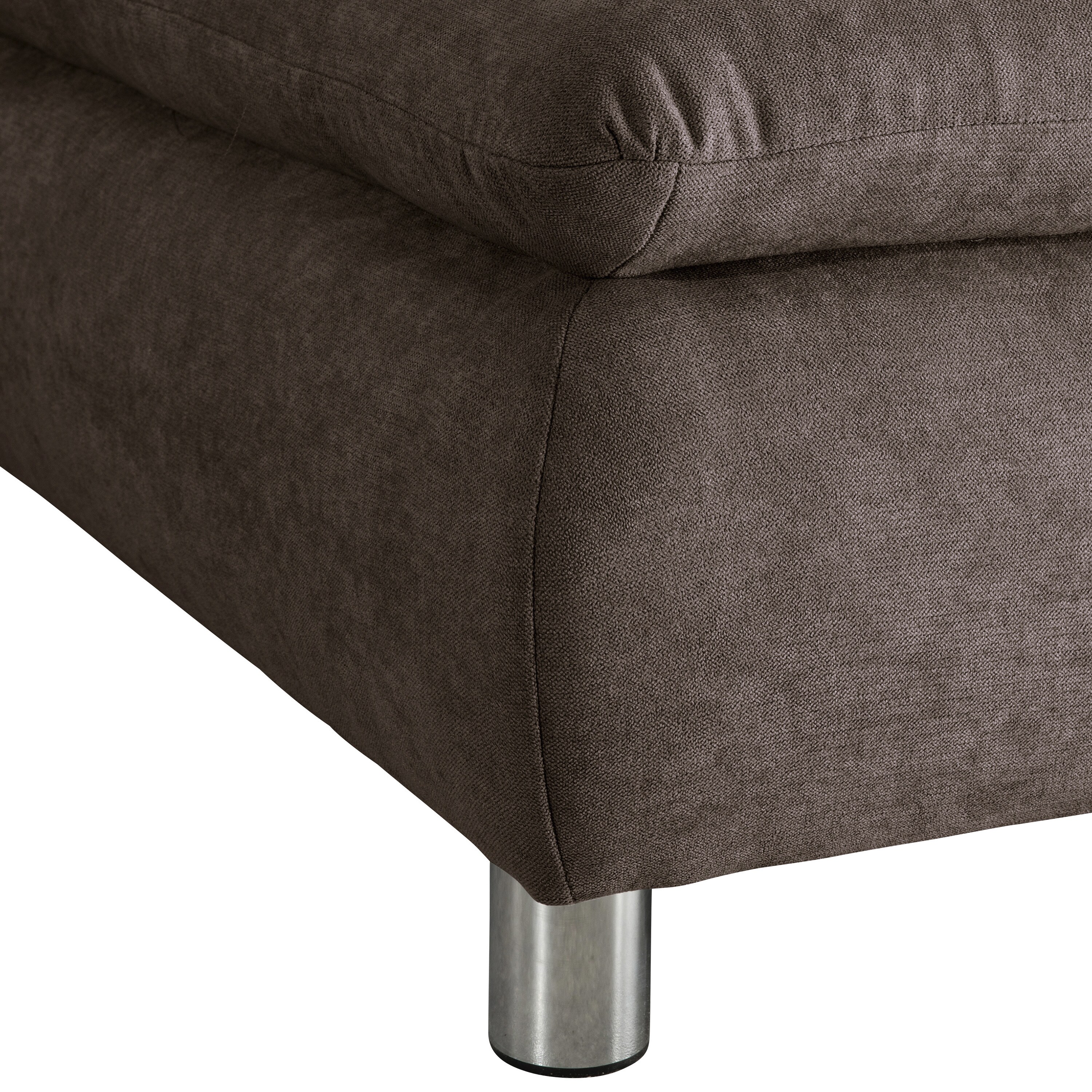 Max Winzer Terrence Sofa 2,5-Sitzer links mit Ecksofa rechts Flachgewebe schoko