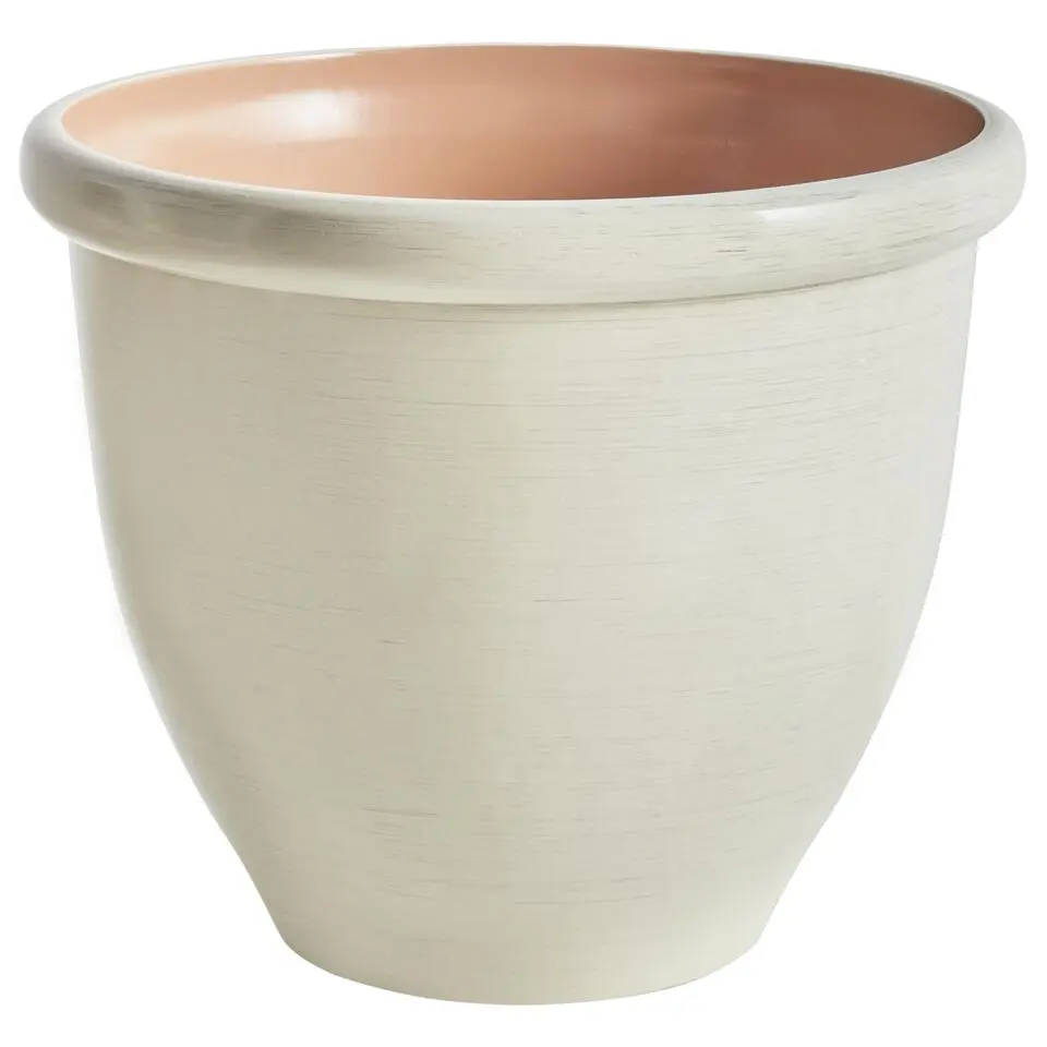 TESALIA - Bloempot - Lichtbeige - 49 cm - Polyresin