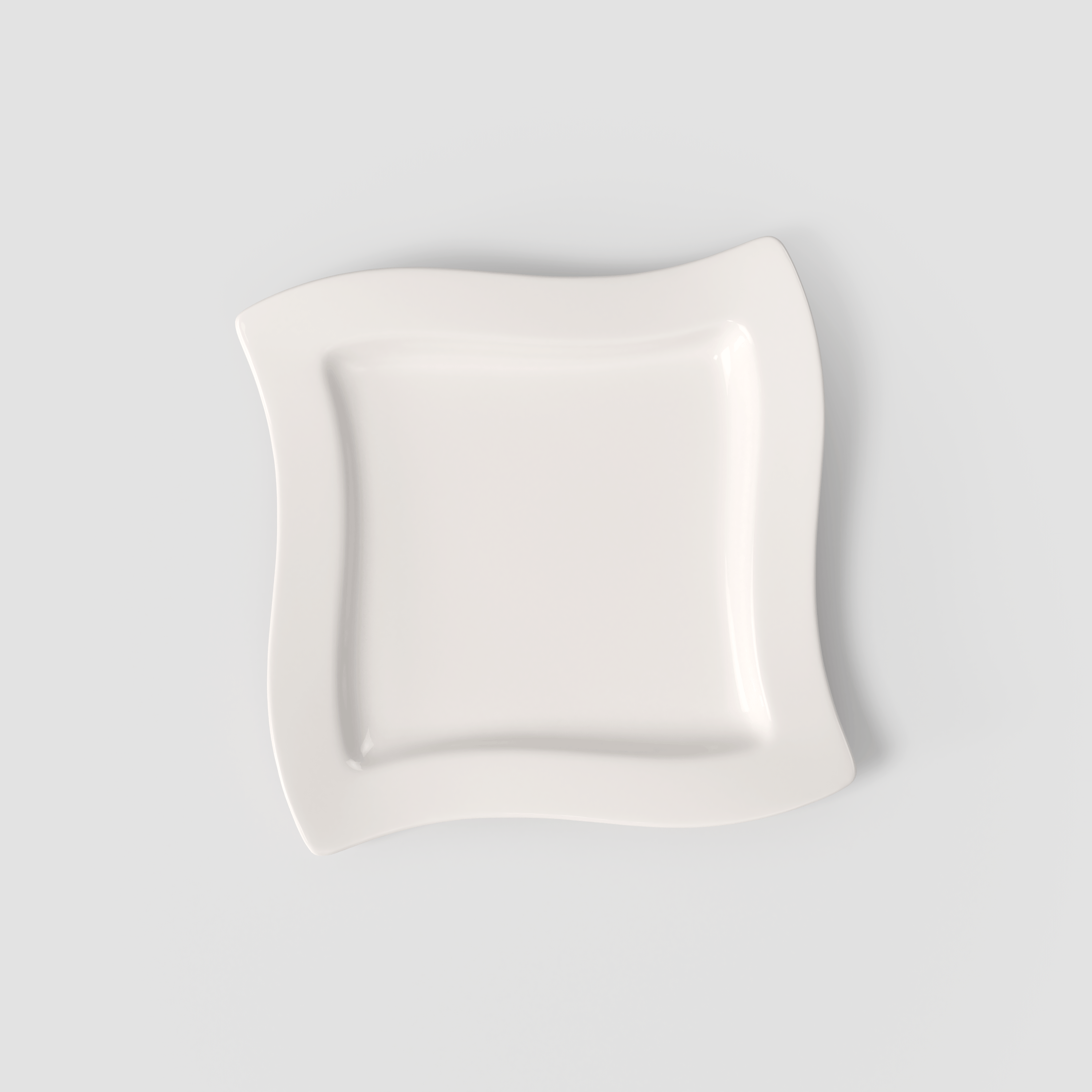 NewWave Appetizer and dessert plate White, 9.4'' x 9.4'', Premium Porcelain