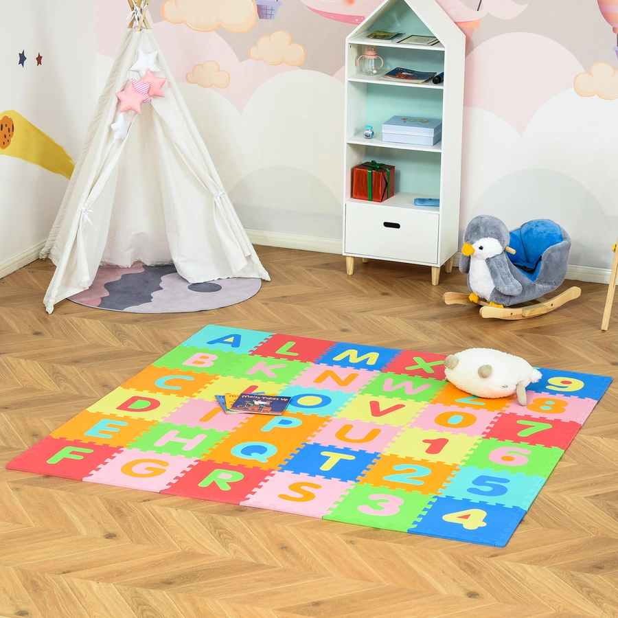HOMCOM Puzzlematte Mehrfarbig