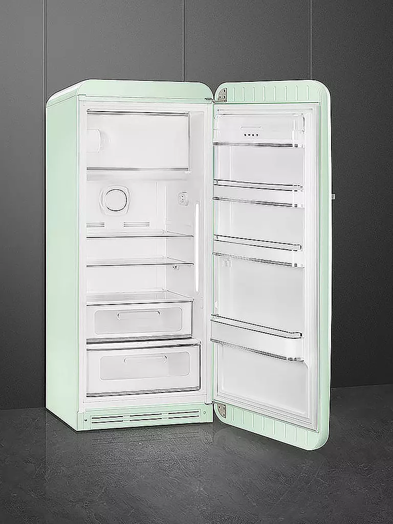 SMEG Kühlschrank mit Gefrierfach 50s Retro Style Pastellgrün FAB28RPG5 hellgrün