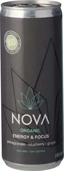 Energiedrank granaatappel blauwe bes gember