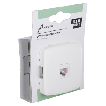 KARWEI Aurora UTP Wandcontactdoos CAT5 wit