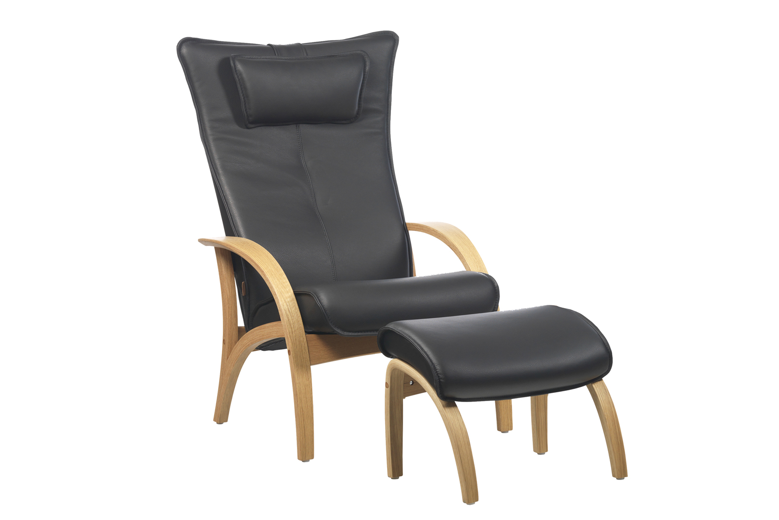Delta Adventure large lenestol m/krakk Hud Nero Classic. Understell i oljet eik. Med krakk