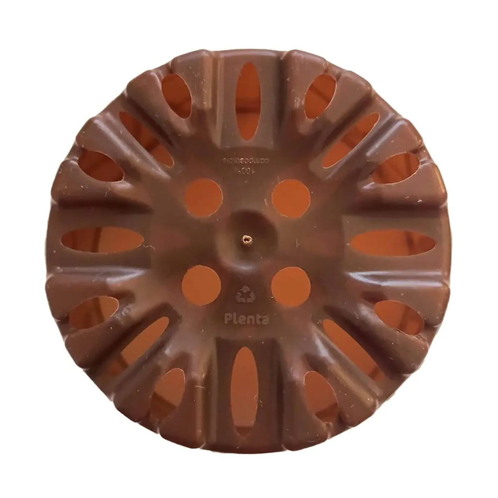 (6er Set) Ø12cm Plenta Plastikfreier Pflanzen Topf Kompostierbarer Blumen Kübel (TB1050) - Braun