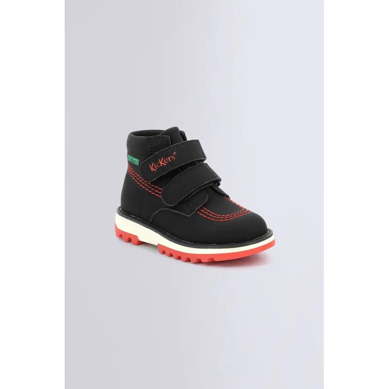 KICKFUN NOIR ROUGE BOTTILLONS Synthétique Garçon