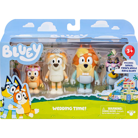 Bluey figurer bryllup 4-pak