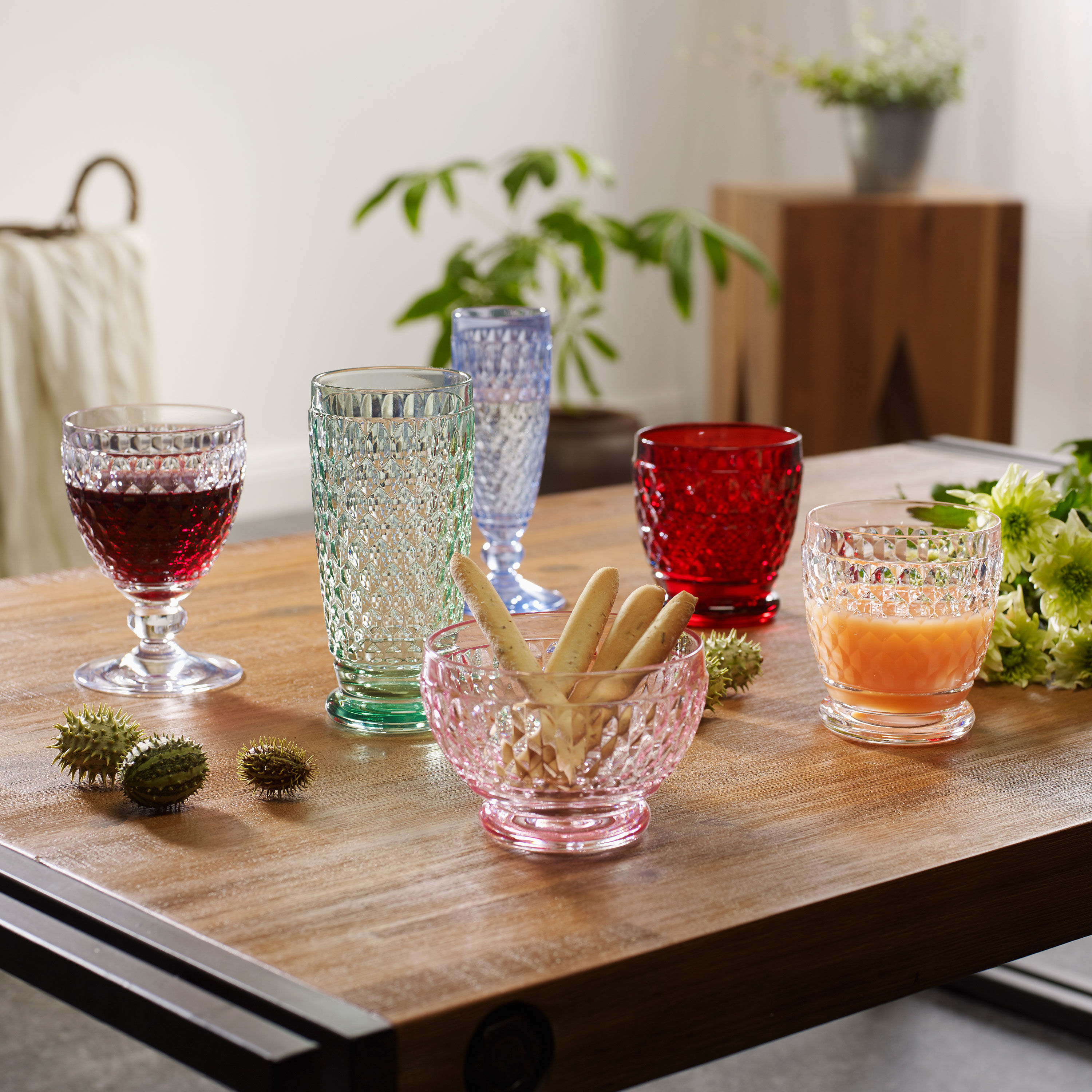 Boston Water glass Red, 6.8 oz, crystal glass