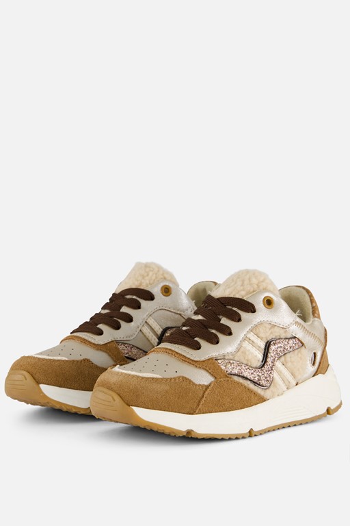 Muyters Teddy Sneakers beige Imitatieleer