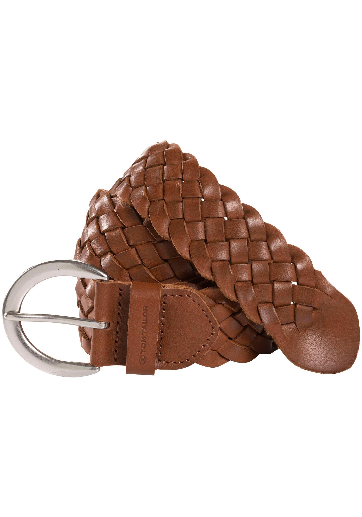 TOM TAILOR Flechtgürtel »TTLISA« 4 cm breiter Damengürtel, Flechtledergürtel, modisches Must-Have