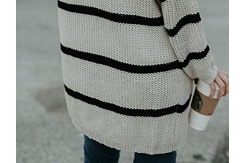 Astromeria - Gestreepte oversized cardigan