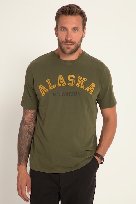 T-Shirt, Halbarm, Vintage Look, Alaska Print, Rundhals, bis 8 XL