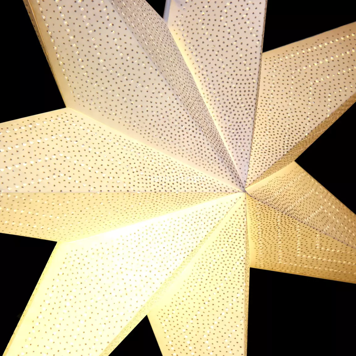 Etoile lumineuse papier origami (H60 cm) Karla blanc chaud
