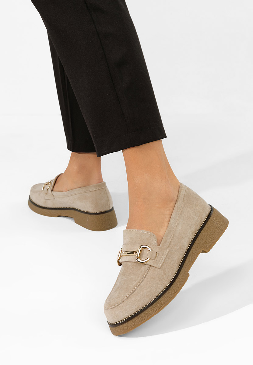 Mocassins femme beige Ylenia