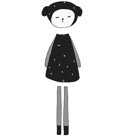 Fabelab Wallstickers - Dreamy Friend Sheep - Schwarz m. Schafen