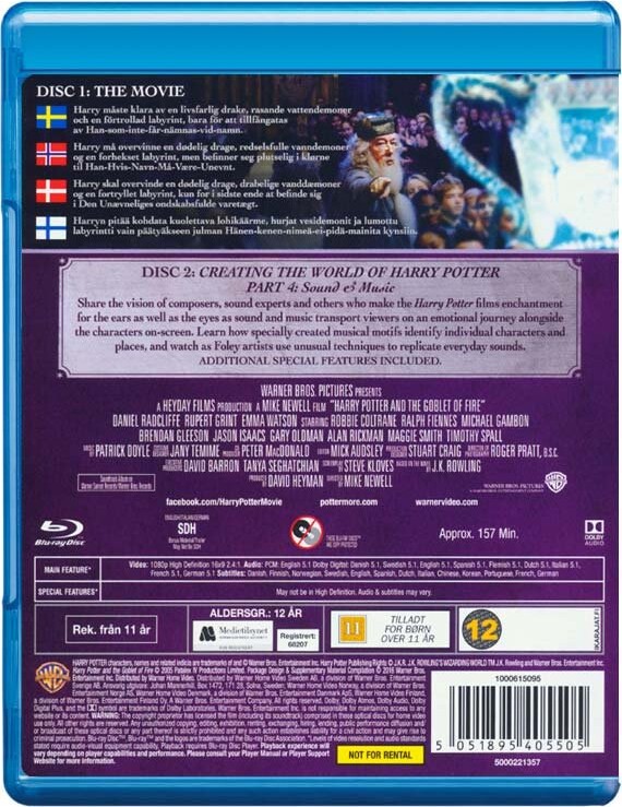 Harry Potter Og Flammernes Pokal - Film 4 - Blu-Ray
