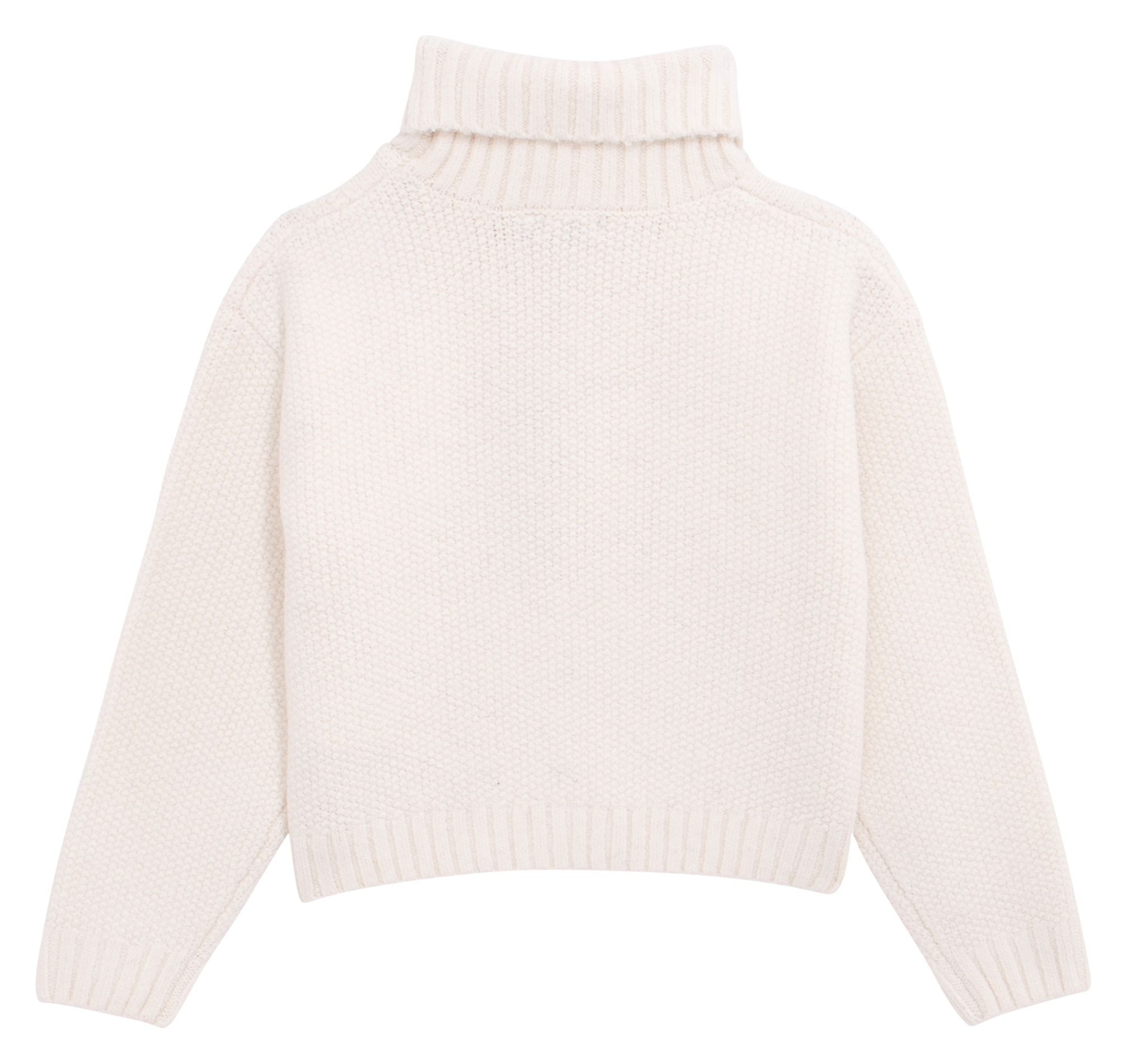 Pull droit col roulé | Blanc
