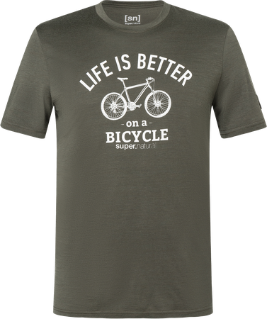 BETTER BIKE BIO Herren-Kurzarm-Merino-Shirt  black inkwhite stone  M