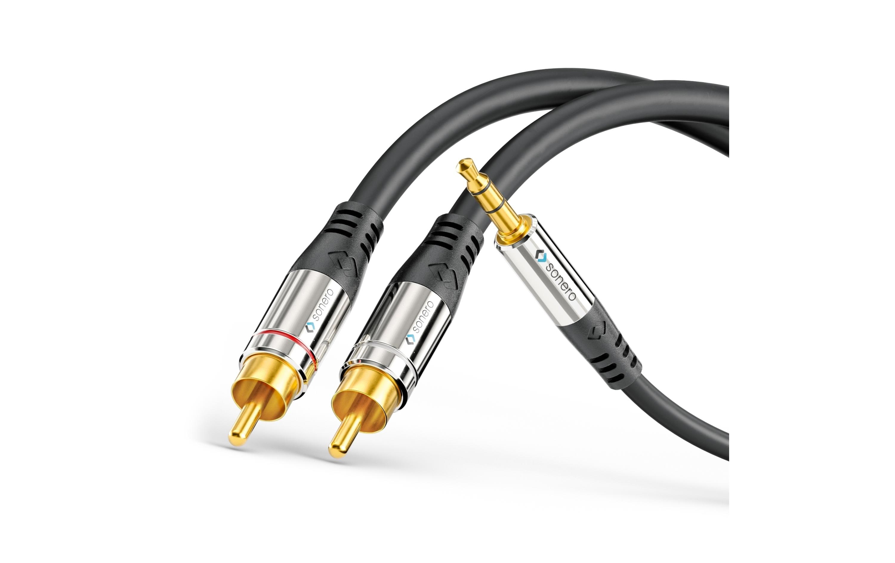 Audio-Kabel 3.5 mm Klinke - Cinch 7.5 msonero 2x Cinch auf 3,5mm Audio Kabel
