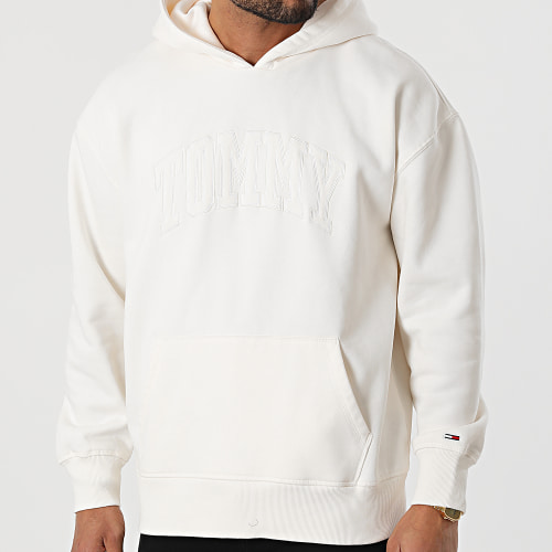 Sweat Capuche College Wash 2872 Beige Clair