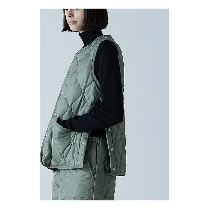 Taion Veste Sans Manches Military Unisexe | Sauge