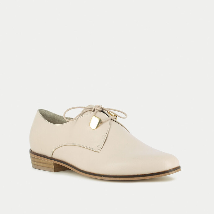 Derbies en cuir  nude à lacets
