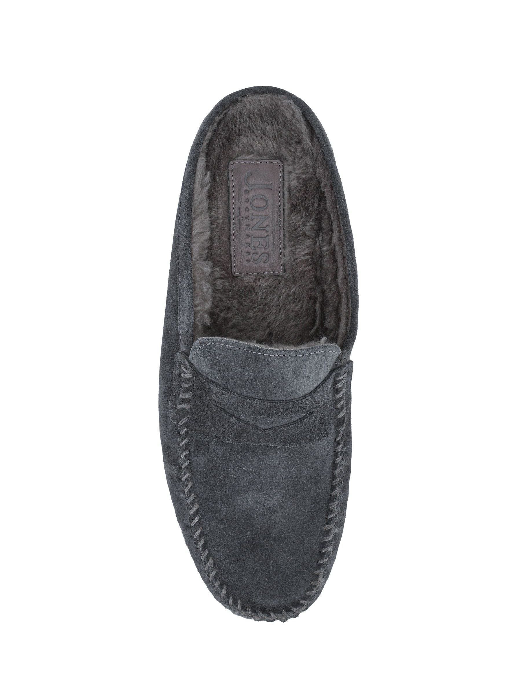 Grijs - Jones Bootmaker Zap Leather Mule Slippers