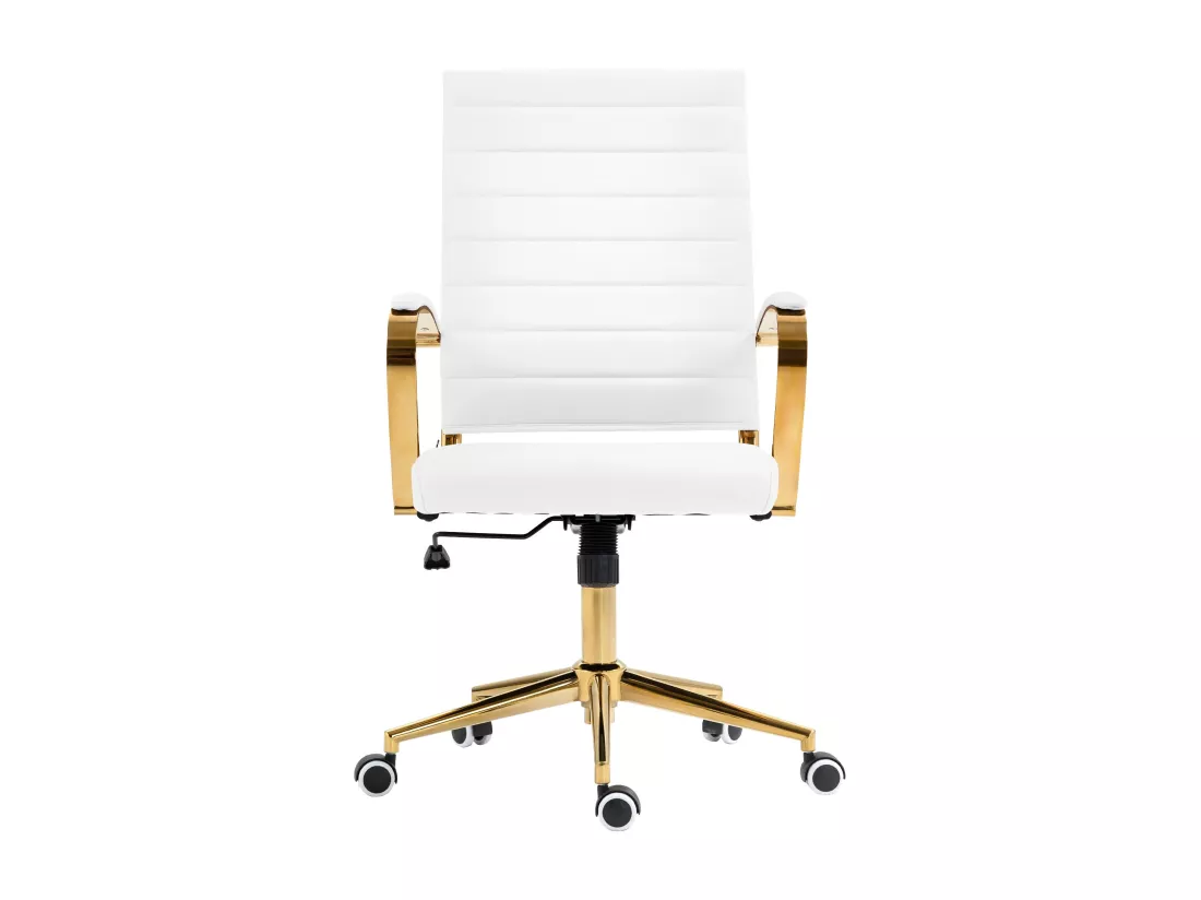 Chaise de bureau - Similicuir & Blanc - Blanc - Havanna