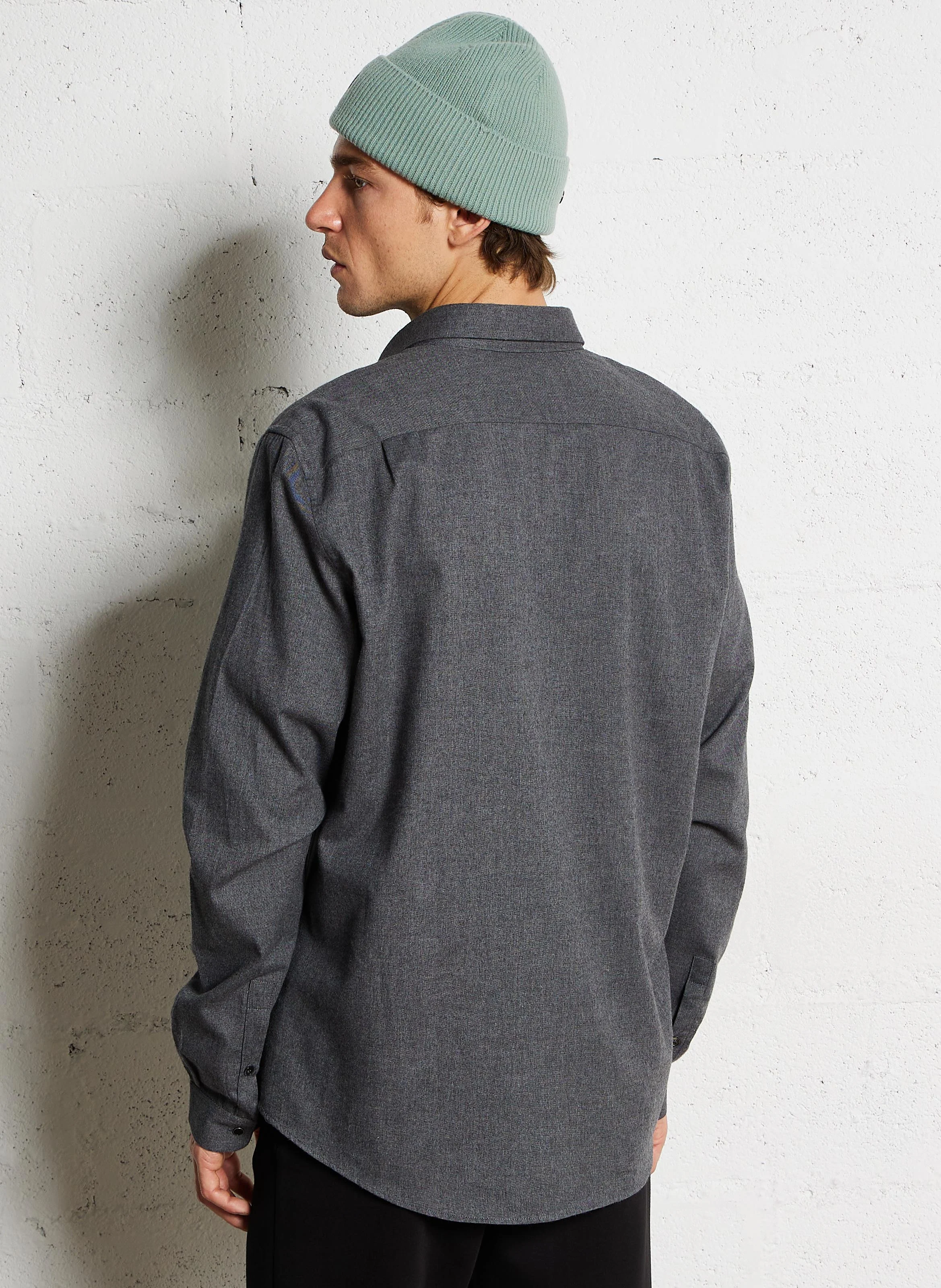 Chemise col classique en coton | Gris