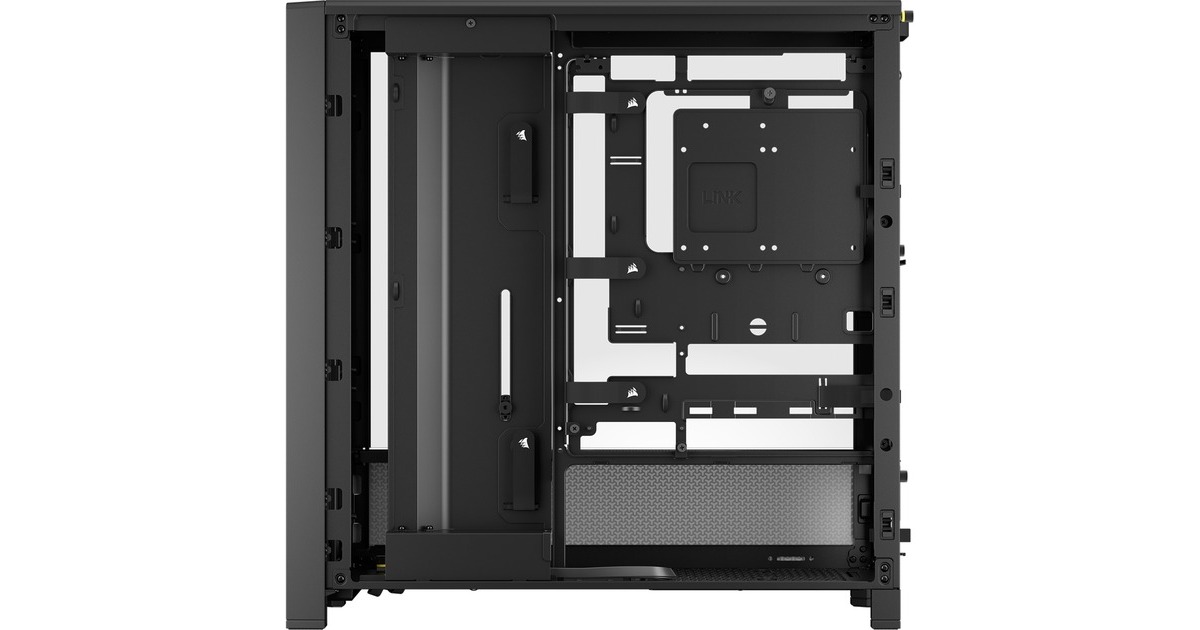 CorsairFRAME 4000D midi tower behuizing  (Zwart | 2x USB-A | 1x USB-C | Tempered Glass)