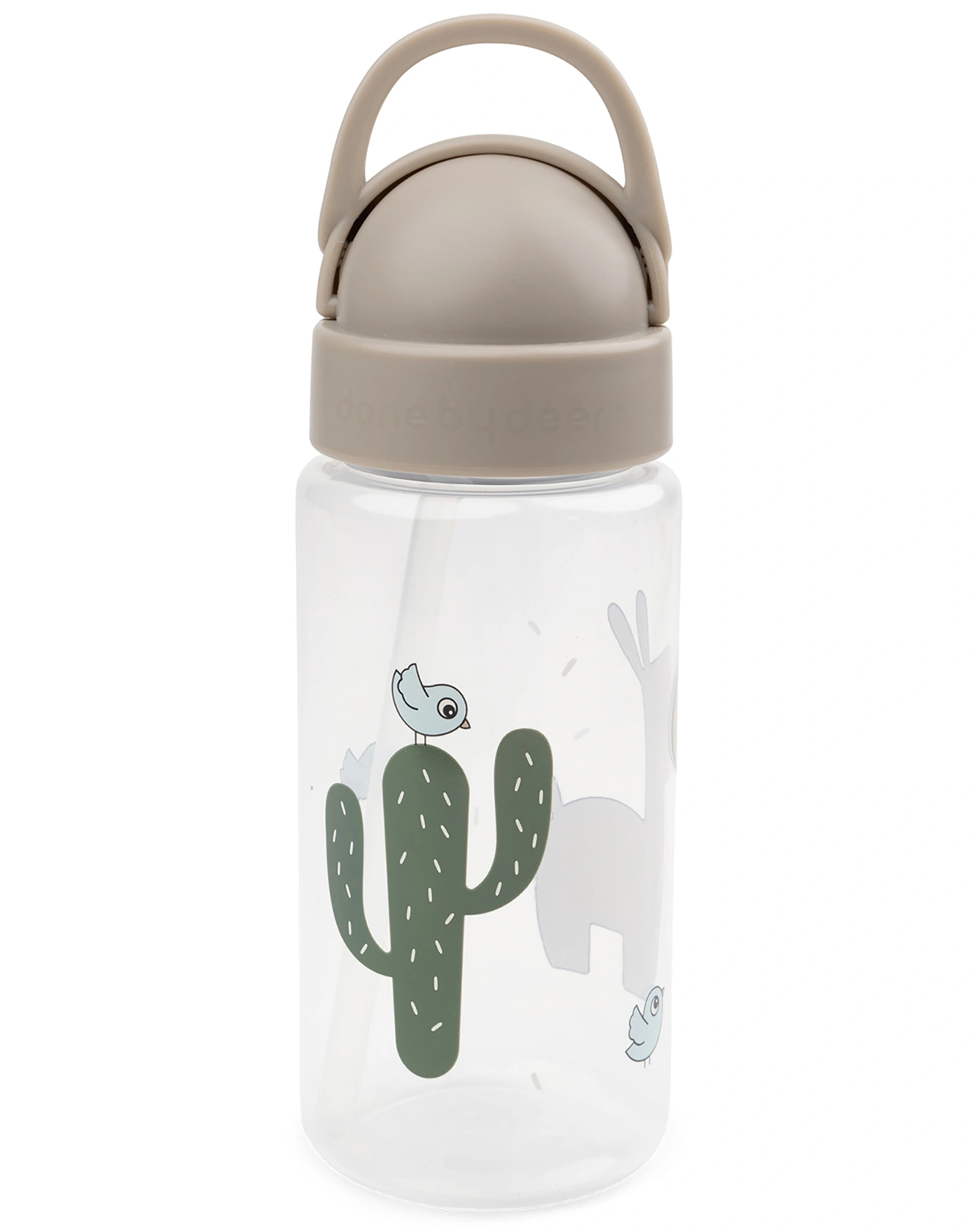 Trinkflasche LALEE (350ml) mit Trinkhalm in sand