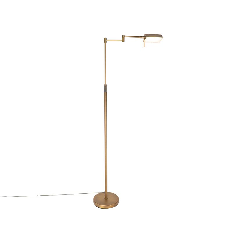 Design vloerlamp brons incl. LED met touch dimmer - Notia