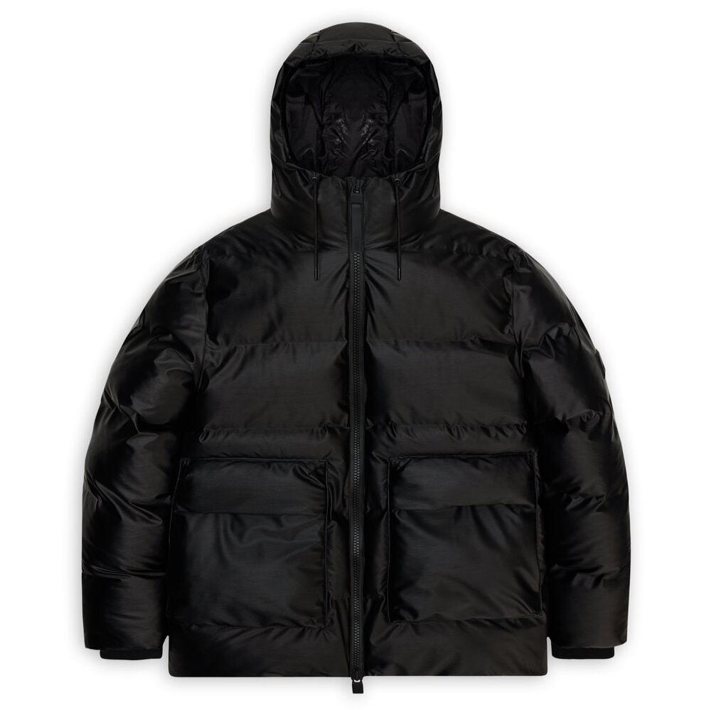 RAINS  Alta cargo dunjakke - Black Grain
