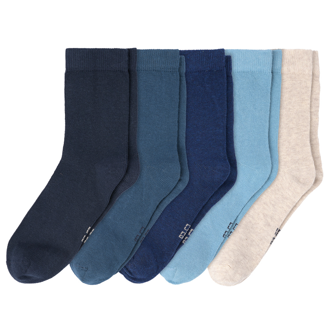 Topolino 5 Paar Kinder Socken in verschiedenen Farben marine / blau / beige