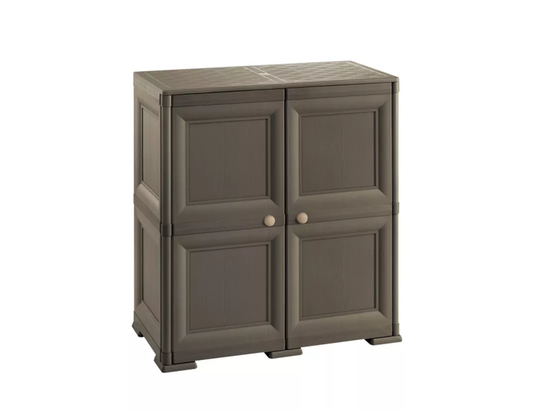 Tontarelli Armoire omnimodus - 2 modules avec porte en bois modèle angora en wengue 79 x 43 x 85,5cm