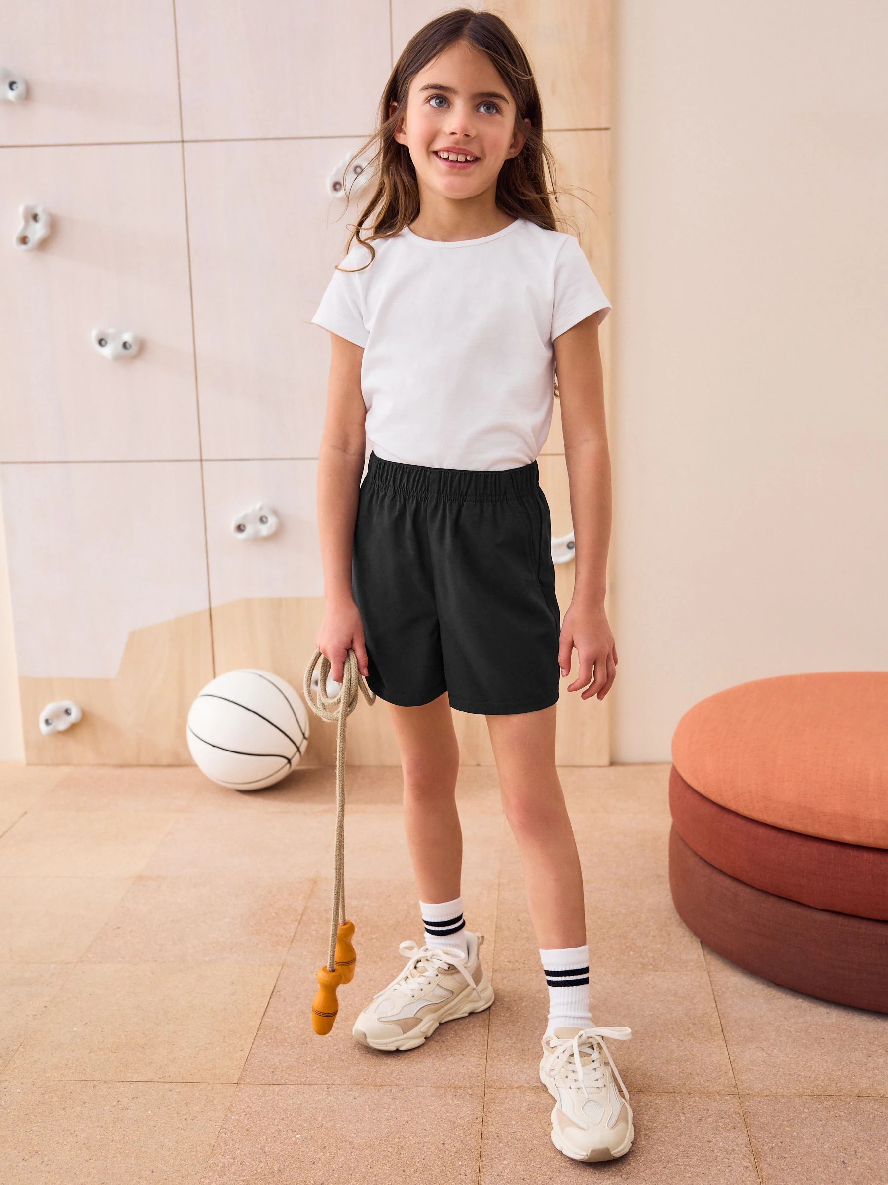Zwart - Gymsportshort (3-16jr)