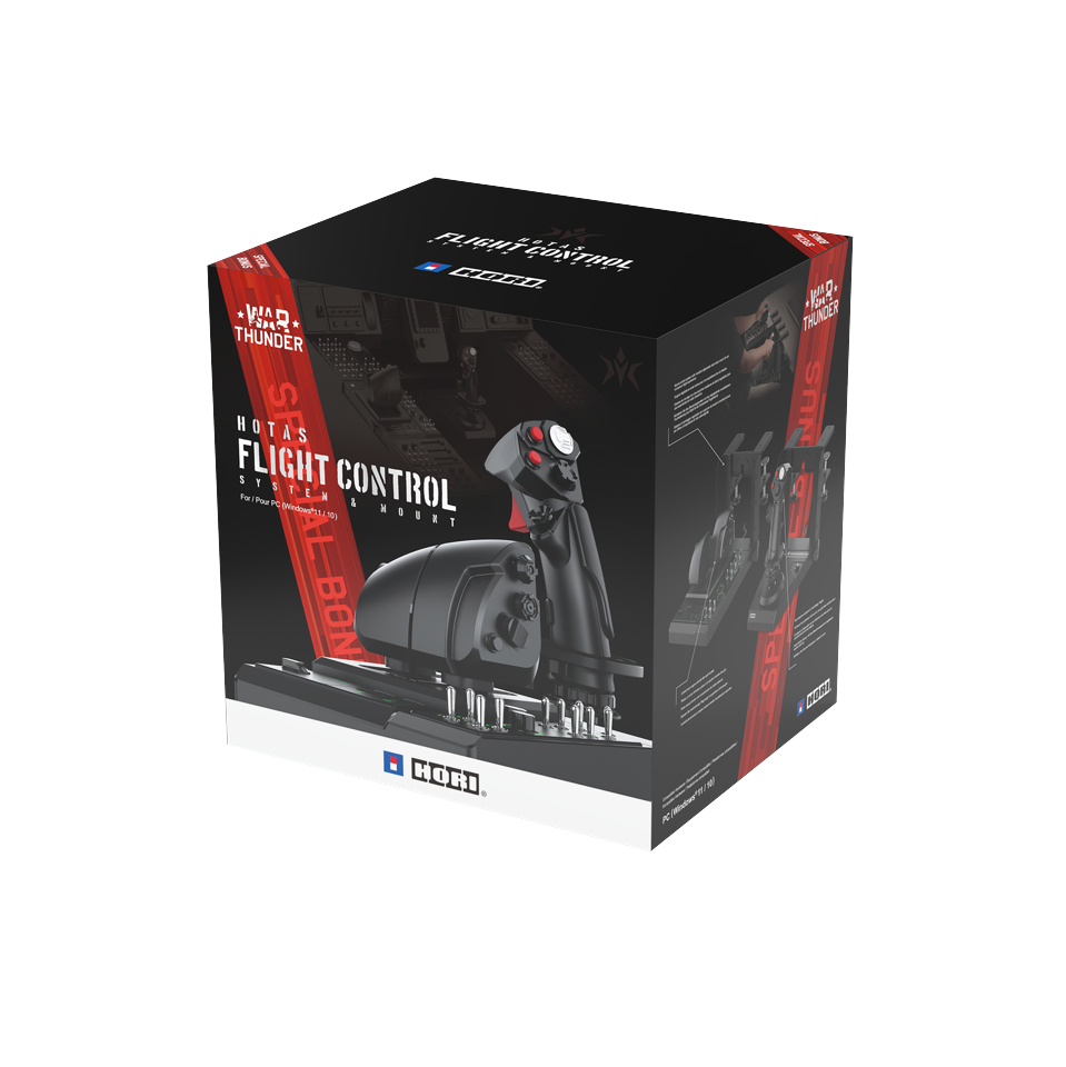HORI - HORI HOTAS Flight Control System & Mount for PC (Windows 11/10) High-End Flight Stick & Throttle for PC Flight Sims