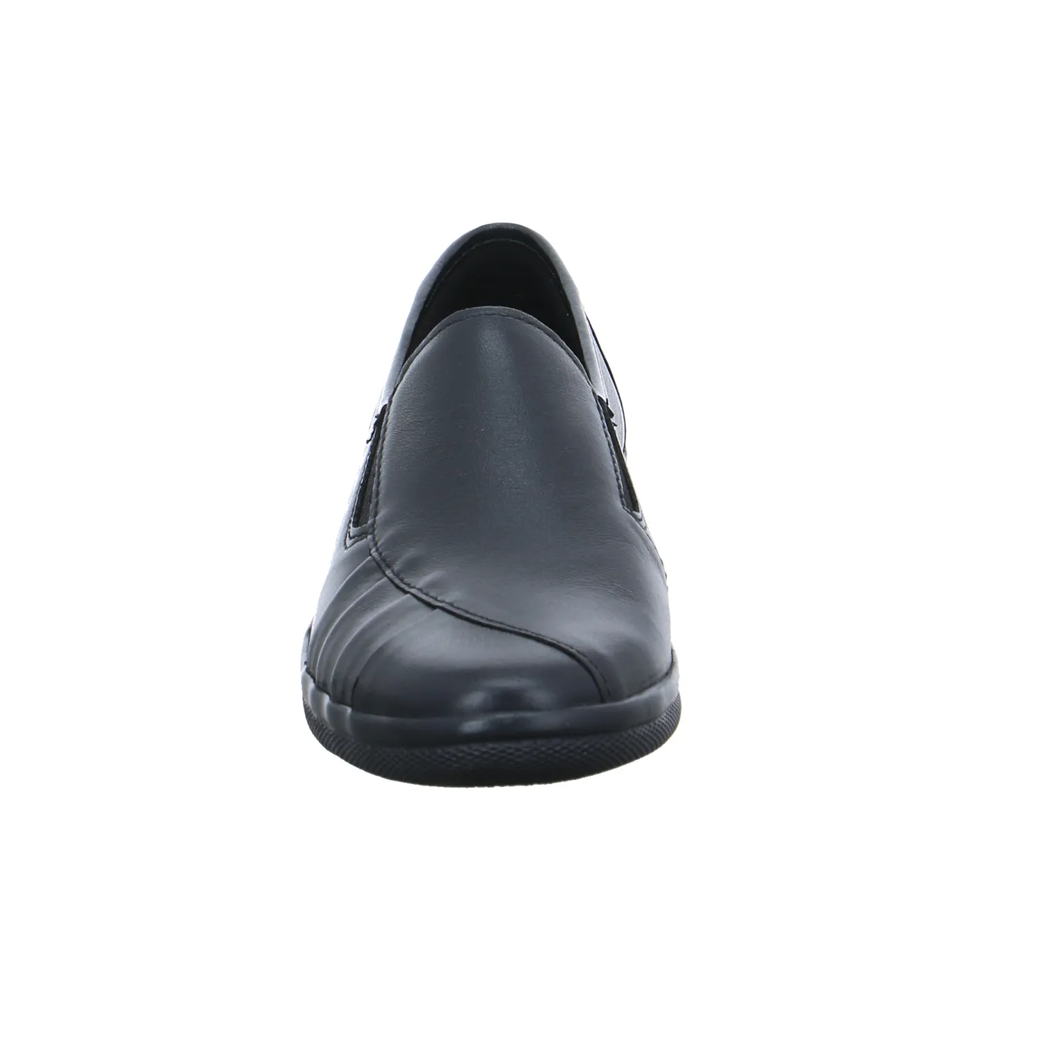 VAN DER LAAN Comfort-Slipper Schwarz Leder  mit Wechselfussbett