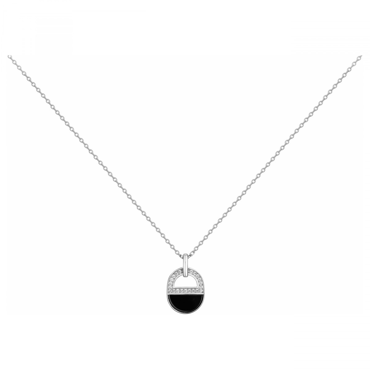 Collier en Argent avec oxyde de zirconium blanc