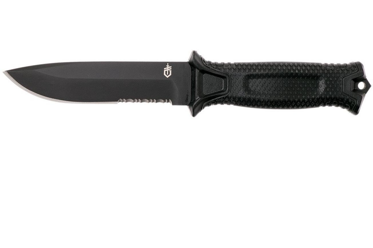 Gerber Strongarm Fixed Blade Black SE 30-001060N deels gekarteld, vaststaand mes