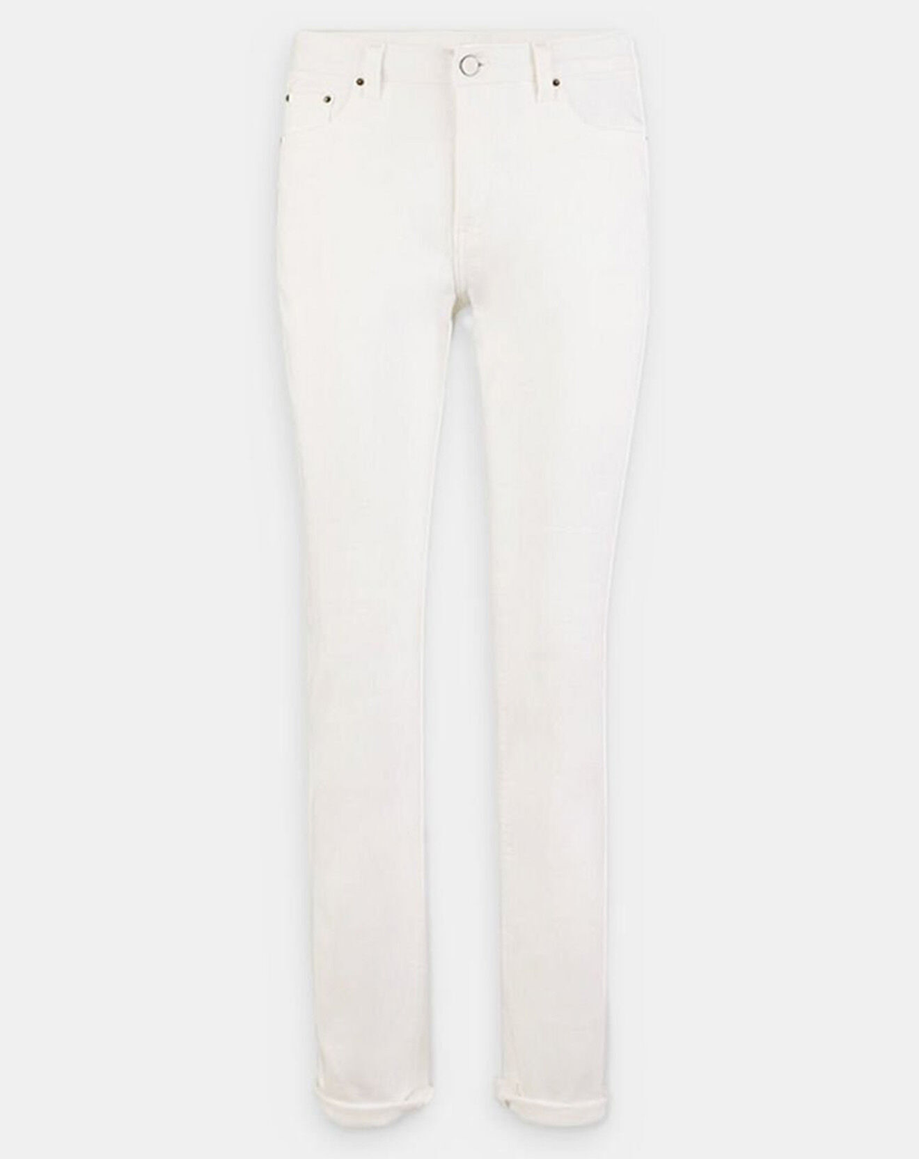 Galeries Lafayette Jean en Coton Bio Lregular blanc