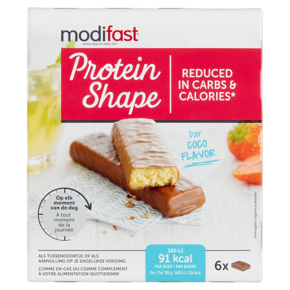 Modifast Protein Shape Reep Chocolade-Kokos6 x 27 gr